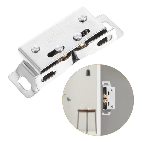 Stainless Steel Ball Door Catch With Noise Reduction For Cabinets 10 Pairs Silver Finish Easy Installation Durable For Homes And Other Settings