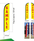 Open House Feather Flag Banner Kit With 15 Ft Pole System Ground Stakes Travel Bag Real Estate Outdoor Signage