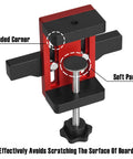 Aluminum Alloy Cabinet Door Mounting Jig With Built In Screw Clamp and soft pad for stable cabinet door installation