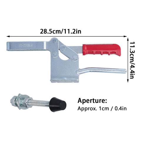 Ergonomic Horizontal Toggle Clamp Hold Down Fixture For Cabinets And Woodworking, Non Slip Handle, Easy Install With Screws