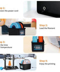 Steps to use the Upgraded Filament Dryer Box For 3D Printing Large Capacity Dehydrator For 2kg Spools Fits 1.75mm And 2.85mm Filaments