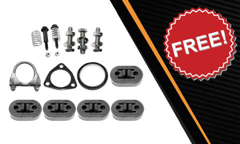 Exhaust Resonator Pipe and Muffler Kit for 2002 2003 2004 Honda CR-V 2.4L with free gaskets, clamps, and hardware