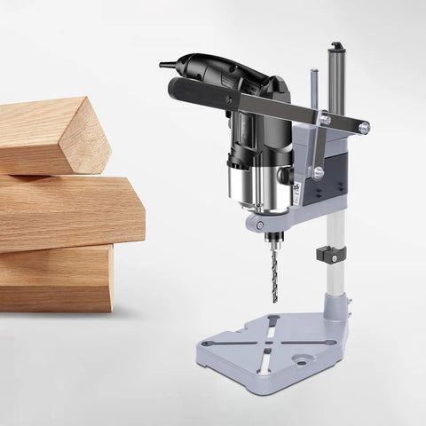 Universal Drill Press Stand With Aluminum Base For Desktop Workbench Clamp Holder For Precise Fatigue Free Drilling And Easy Setup