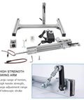 Adjustable Telescopic Linear Actuator Motor With Integrated Speed Controller And 24 Volt Power Supply components and swing arm shown.