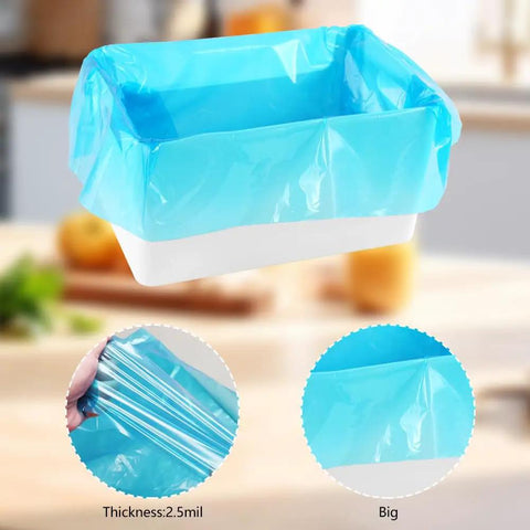 Heavy-Duty 2.5 Mil Meat Lug Liners 100 Pack Disposable Poly Tub Liners For Meat Processing Mixing And Transport Flat-Open Plastic Bags