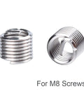 Heavy Duty M8 Helicoil Thread Repair Kit With 25Pcs Stainless Steel Inserts, for M8 x 1.25mm threads in machinery repairs