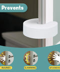 Eight Pack Door Finger Pinch Guards For Little Ones And Fur Babies, Thick 2.2cm Soft Foam Door Stopper on door handle