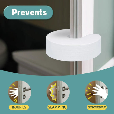 Eight Pack Door Finger Pinch Guards For Little Ones And Fur Babies, Thick 2.2cm Soft Foam Door Stopper on door handle
