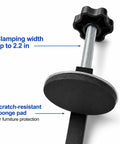 4 Pack Adjustable Patio Furniture Clips with 2.2 inch width and scratch-resistant pad for wicker sofa sets and secure modular seating.