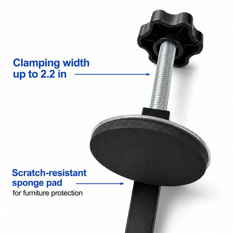 4 Pack Adjustable Patio Furniture Clips with 2.2 inch width and scratch-resistant pad for wicker sofa sets and secure modular seating.