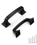Matte Black Cabinet Pulls 76mm Hole Centers 3 Inch 10 Pack Solid Zinc Alloy Handles For Drawers Dressers And Cabinets in Kitchen and Bathroom