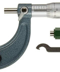 Outside Micrometer With Ratchet Stop For Consistent OD Readings, 1 To 2 Inch Range, 0.0001 Inch Graduation, Durable Frame, Accessories