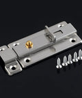 Hella Durable 304 Stainless Steel Hasp Gate Lock With Slide Latch Handle For Shed Barn Door security, includes screws.