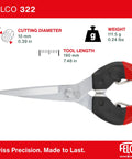 Pruning Snips 9.84 Inch Garden Clippers With Curved Blade And Rounded Tip for precision trimming