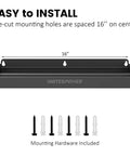 Front view of Go To Hammer Holder Wall Mount Storage Rack Organizer showing installation holes with included hardware.