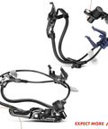Front Pair Abs Wheel Speed Sensors Compatible With Toyota Camry Lexus Es300 Es330 Solara 2002 2008, showing installation clips and connectors.