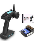 GT5 6CH AFHDS RC Transmitter With FSBS6 Receiver and packaging for RC cars and boats, shown with anti-interference tech display.