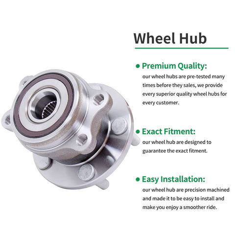 Rear Wheel Hub And Bearing Assembly For 2005 2009 Subaru Legacy And 2005 2009 Subaru Outback With 5 Lug ABS Encoder Left Or Right Rear Position Replaces 512293 HA590119 BR930474