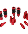 One Quarter Inch Air Compressor Fittings Kit With Universal Coupler, 14-Piece Must-Have Air Tool Accessory Set For I, M, And T Type Interchange