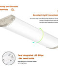 Dimmable 2 Foot LED Flush Mount Ceiling Light 20W 2200lm Cool White 4000K Kitchen Fixture Four Pack Energy Saving Easy Wall Switch Dimming Bright Modern Lighting showcasing design and integrated LED strips.