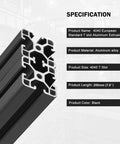 4 Pack 4040 T Slot Aluminum Extrusion 200mm Black Rails For DIY CNC And 3D Printer Frames, High Strength 40x40 Aluminum Profile With Easy Fit T Slot, Great For Robotics, Machine Projects. Black 4040 T-slot aluminum extrusion, 200mm length, aluminum alloy