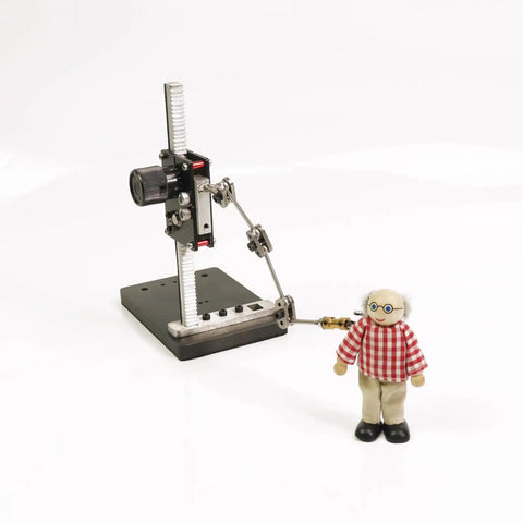 Armature Rigging System Pro Grade for Stop Motion Animation High Precision Static Bracket with 30cm Guide Rail DIY Rig Kit for Clay Figures Models and Characters Stable Standalone Setup, base with puppet