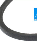 Close-up of Narrow SPZ2120 V Belt For DIN Drives, rubber material, with Mitsuboshi logo