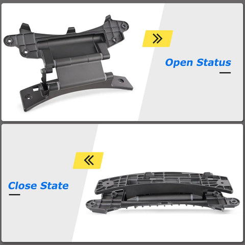 Heavy Duty Washer Door Hinge Replacement For Whirlpool Kenmore Maytag Amana Tough Build shown in open and closed states.