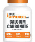Calcium Carbonate Capsules 500mg Calcium Supplement Gluten Free 360 Count Pack For Strong Bones And Teeth Support bottle front view