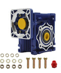 NMRV040 Worm Gear Reducer 10 To 1 Flange Input Shaft 14mm Output Clamp Shaft 18mm with accessories.