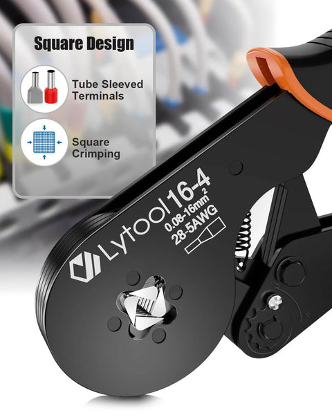 Ferrule Crimping Tool Kit For Wire And Terminal Ferrules, Square Jaw Crimpers With Ratchet, 1200-Piece Ferrule Connectors Set