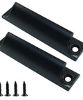 Black Aluminum Sash Lift Handle With 3.5 Inch Center-To-Center Hole Spacing, set of 2 with mounting screws, for cabinets and drawers.