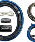 Kicker 46PKD1 1/0 AWG Dual Amplifier Power Kit with Hyper Flex Wires, heavy duty fuse holder, distribution block, remote wire, and ground cables.