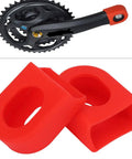 MTB Crank Arm Boots Silicone Sleeve Protectors Pack Of Two Durable Soft Cover for bike crank guards with high grip skid resistant shield