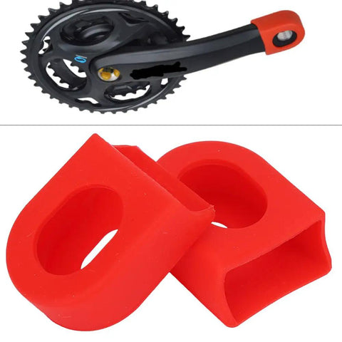 MTB Crank Arm Boots Silicone Sleeve Protectors Pack Of Two Durable Soft Cover for bike crank guards with high grip skid resistant shield