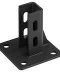 Six Piece Black Floor Mount Base Set For 2020 T Slot Aluminum Profiles Floor Flange Anchor Bracket Fits 20x20mm T Slot Profiles