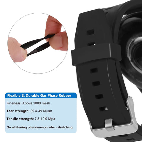6 Pack Watch Band Keepers Silicone Retainer Rings For 16mm, 18mm, 20mm, 22mm, 24mm, 26mm Straps Replacement Fasteners For Smart Sport Watches