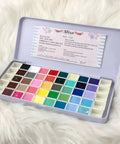 Gel Palette For Nail Art Non Wipe Painting Gel Set With 40 Colors In Individual Squares and Color Guide in Opened Package