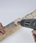 Using Genesis GHG1500A Dual Temperature Heat Gun Kit With Fast Heat Up To 1000F And 572F to remove paint from wood surface