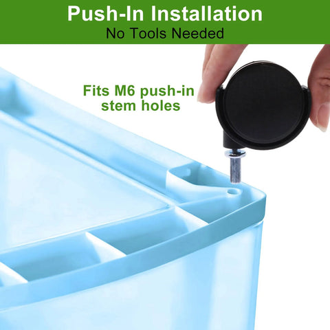 Hand installing 1.5 inch swivel furniture casters with M6 rod
