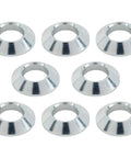 Beefed Up Steel Cone Spacers For Rod Ends Half Inch Hole Tapered Misalignment Spacers For Steering Linkage And Suspension Boost Clearance And Articulation Built Tough For Automotive Use, 8-pack steel spacers