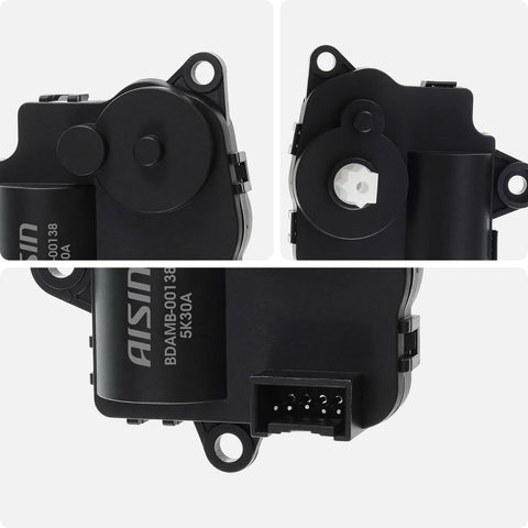 Aftermarket HVAC Blend Door Actuator for Chevrolet Equinox 2010 2013 and GMC Terrain 2010 2013 with 5-pin terminals, black design