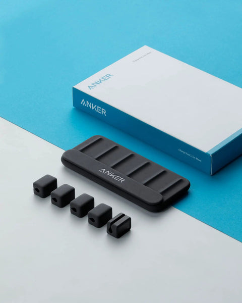 Magnetic Cable Organizer With 5 Clips For Lightning USB C Micro USB And Other Wires Sticks To Wood Marble Metal And Glass