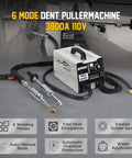Dent Puller Welder Kit For Auto Body Repair 3000W Spot Welder With 6 Modes And 3800A Stud Welder 110V on table with tools