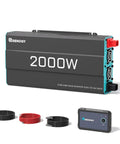2000W Pure Sine Wave Inverter 12V Dc To 120V Ac Power Converter For Rv Truck And Van With 4000W Peak Surge Battery Backup with cables.