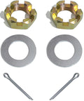 Two Pack Trailer Nut Kit For One Inch Spindle Shaft With Can Am Castle Nuts Washers And Cotter Pins Built Tough