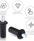 10 Pack DIY Friendly Cabinet Door Repair Pins And Damper Replacement Kit with telescopic spring loaded pins, shown close-up
