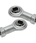 Heavy Duty M8 X 1.25 Rod End Bearing Kit With 8mm Bore Spherical Joint For Atv Quad Go Kart Buggy And Golf Cart Steering Linkage And Slick Steering Action, steel bearings close-up.