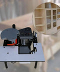 Portable Edge Bander For Woodworking With Speed Control, Curve And Straight Edge Modes shown with furniture trim example.