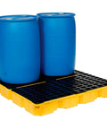 Rugged Heavy Duty Modular Oil Spill Containment Tray With Drain Outlet For Paint Buckets And Tools, Stackable Spill Platform